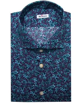 Navy Floral Sport Shirt