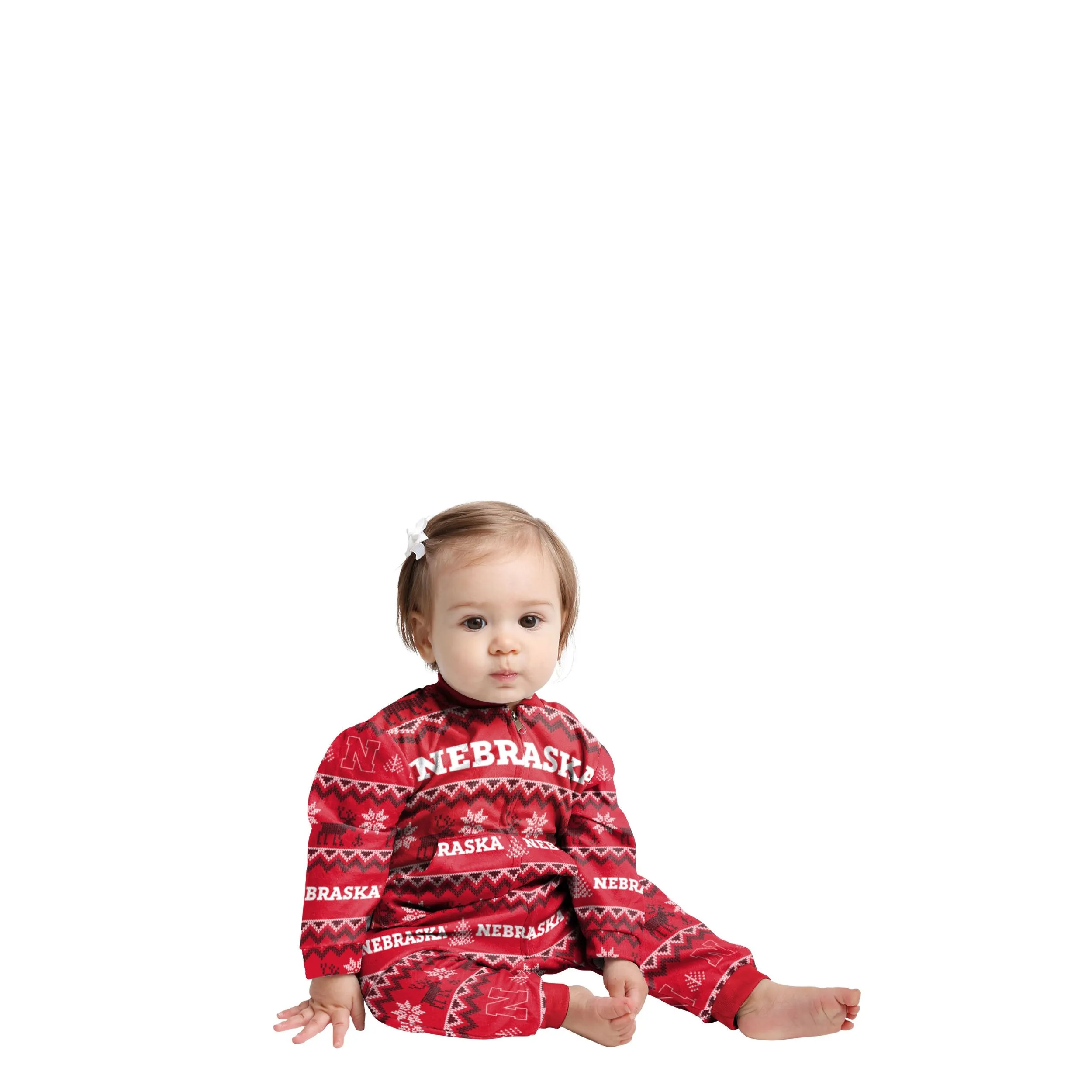 Nebraska Cornhuskers NCAA Ugly Pattern Family Holiday Pajamas