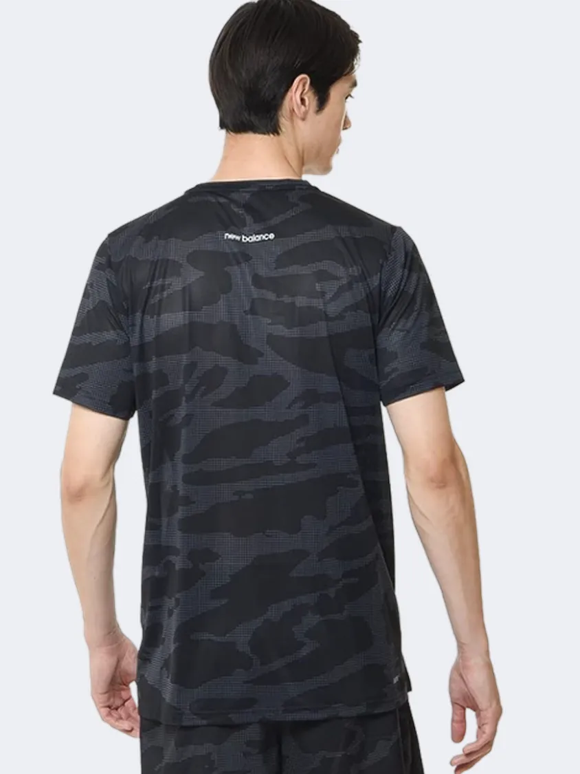 New Balance Printed Accelerate Men Performance T-Shirt Black Multi