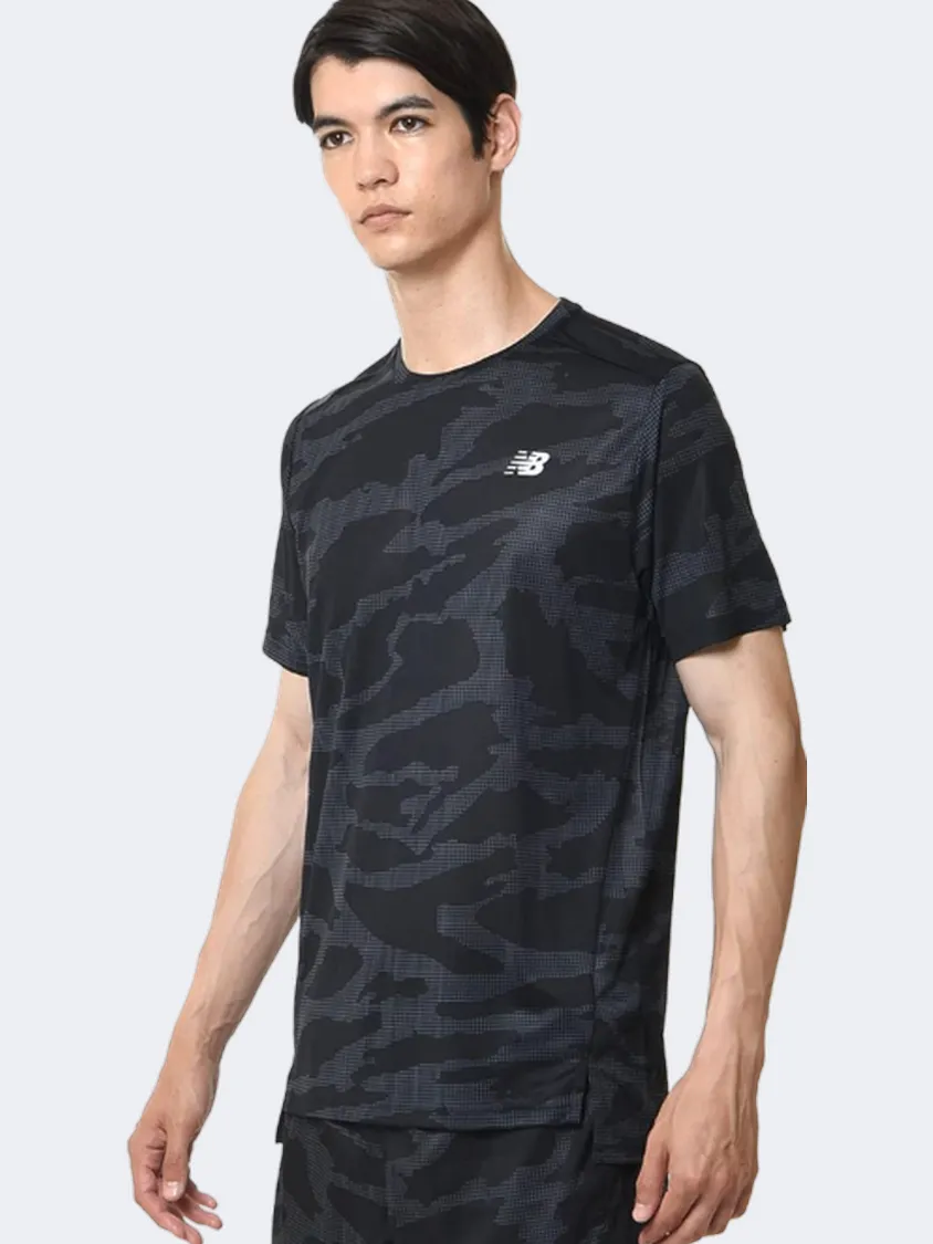 New Balance Printed Accelerate Men Performance T-Shirt Black Multi