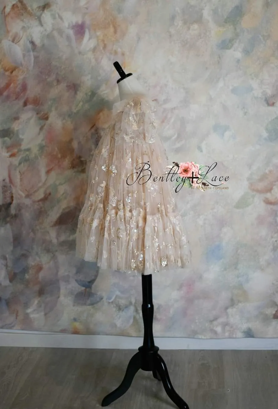 NEW "Carolina" -  Butterfly Sequin-Vintage Length Dress ( 6 Year - Petite 8 Year)