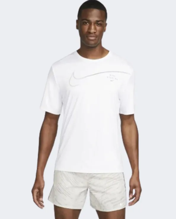 Nike Dri-Fit Division Miler Gx Men Running T-Shirt White