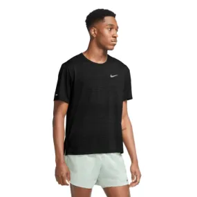 Nike Dri-Fit Miler Men Running T-Shirt Black/Reflective