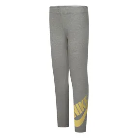 NIKE JUNIOR LEGASEE GREY/GOLD TIGHTS