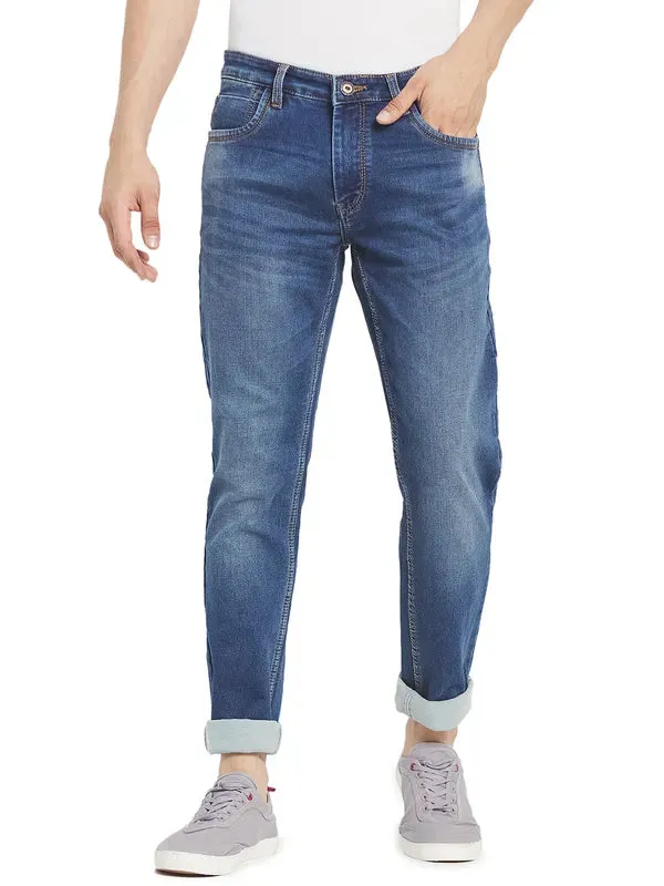 Octave Men Blue Light Fade Regular Fit Mid-Rise Jeans