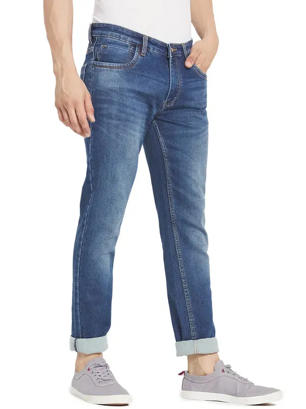 Octave Men Blue Light Fade Regular Fit Mid-Rise Jeans