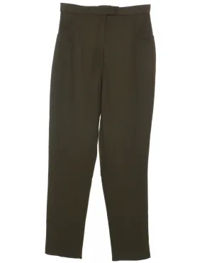 Olive Green Tapered Trousers - W28 L30