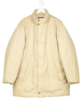 Paul & Shark Beige Genuine Goose Down Puffer Coat UK L