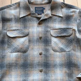 Pendleton Men's Board Shirt Grey and Tan Mix Plaid