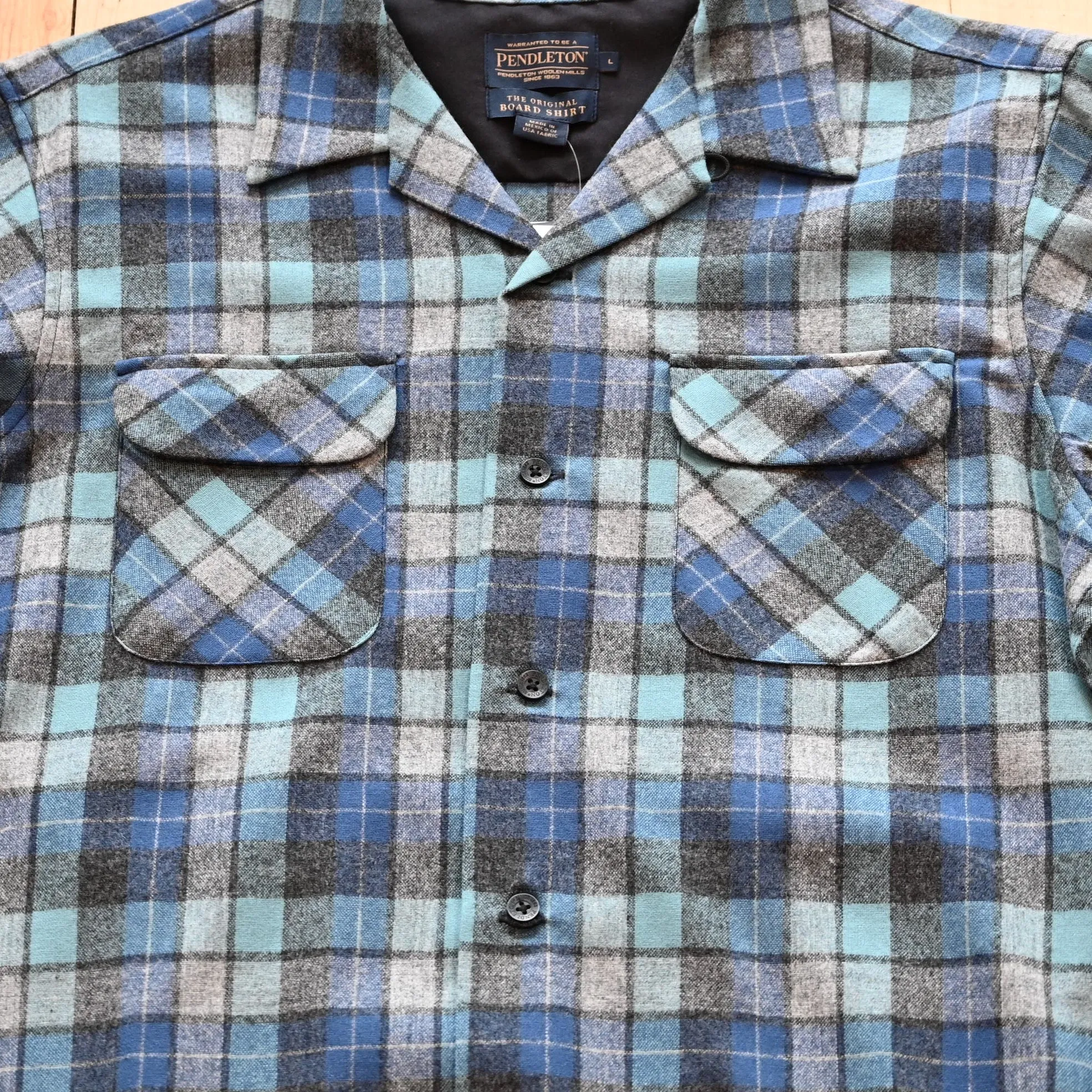 Pendleton Men's Board Shirt in Blue Original Soft Plaid