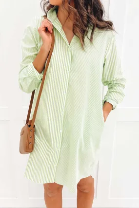 Penny Shirt Mini Dress Green