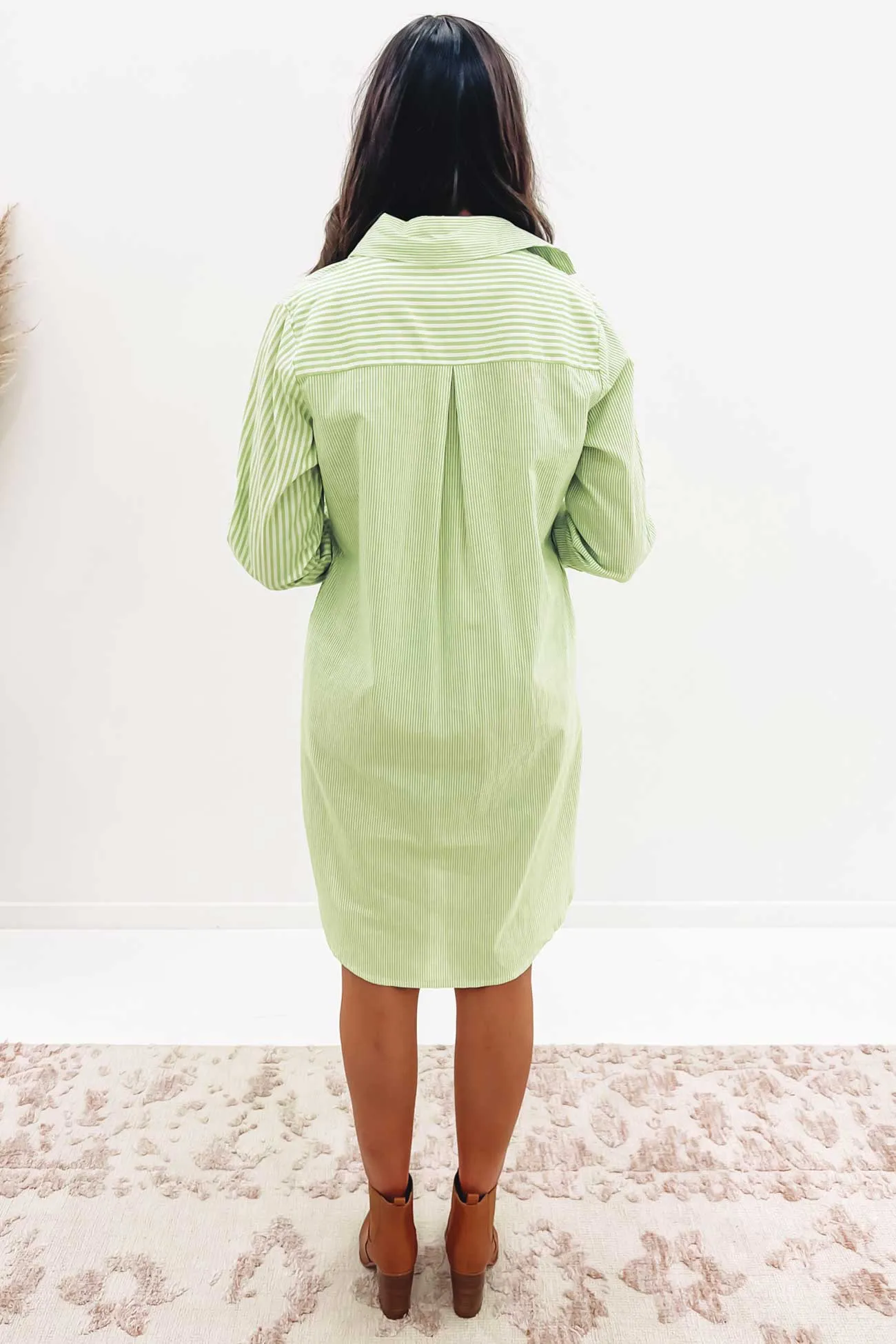 Penny Shirt Mini Dress Green