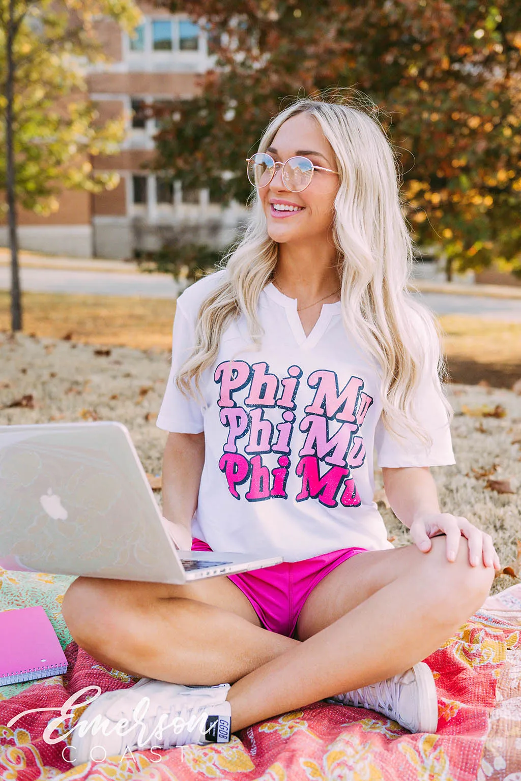 Phi Mu PR Repeating Notch Tee