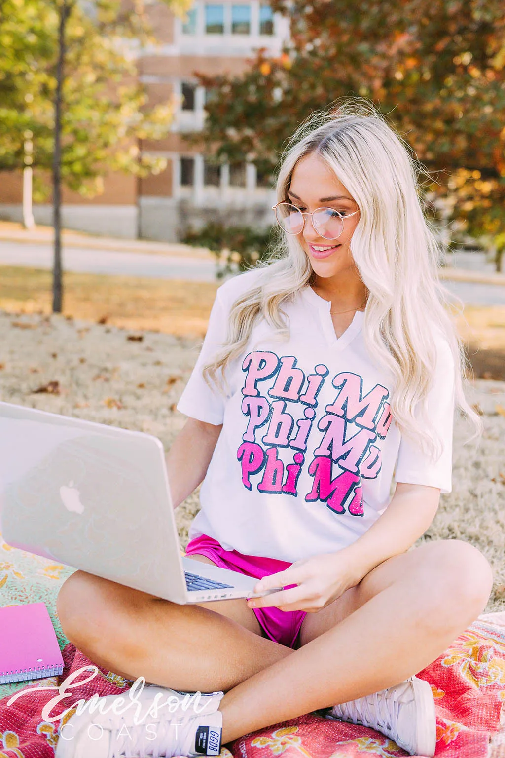 Phi Mu PR Repeating Notch Tee