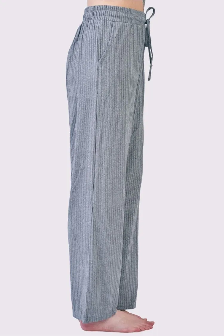 Plain Pleated Drawstring Waistband Trousers