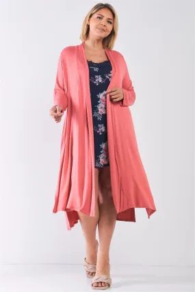 Plus Size Basic Midi Maxi Shirt Dress