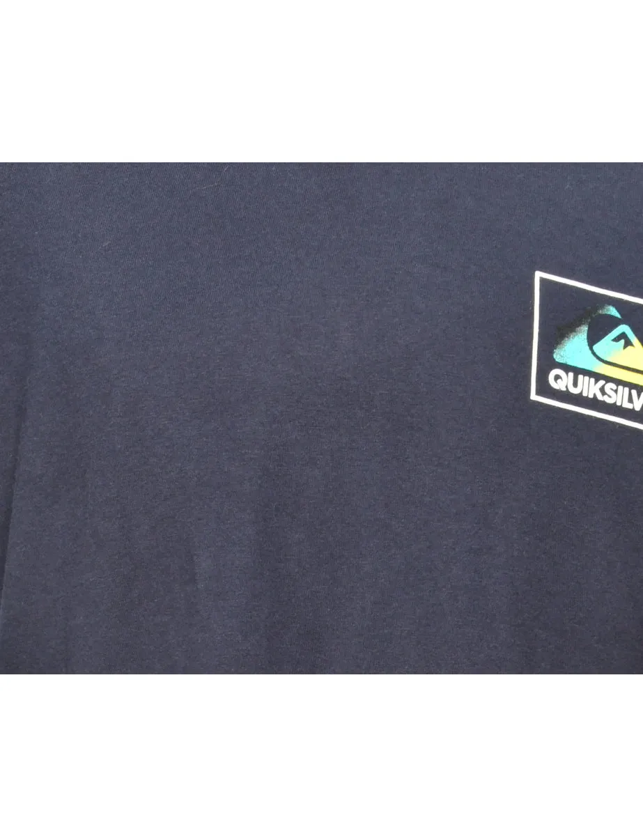 Quiksilver Navy Printed T-shirt - L