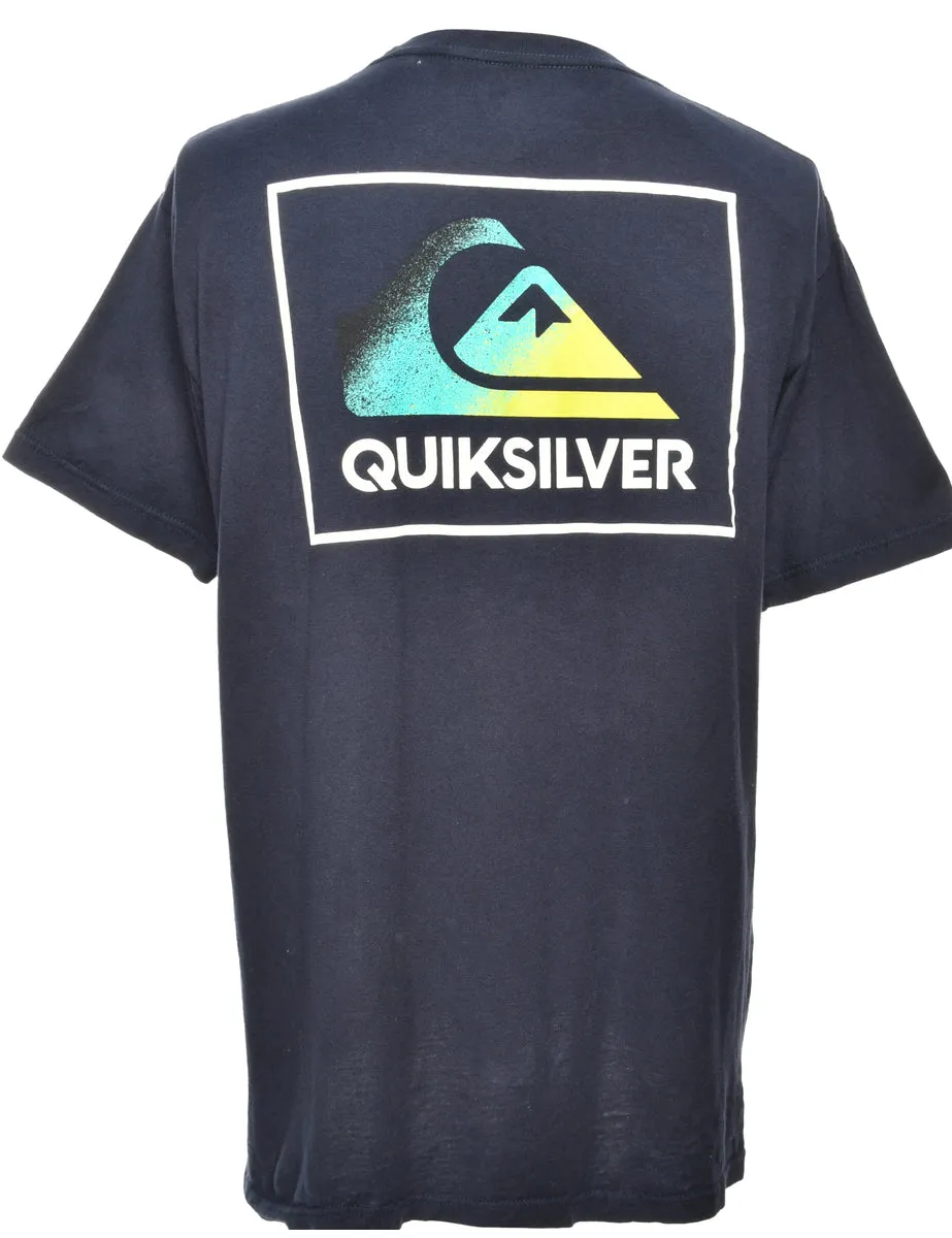 Quiksilver Navy Printed T-shirt - L