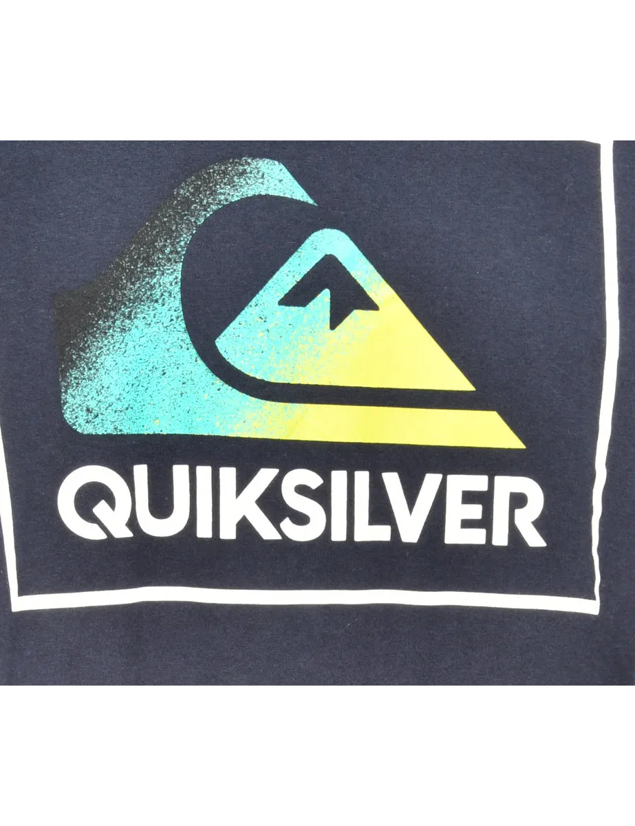 Quiksilver Navy Printed T-shirt - L