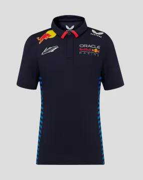 Red Bull polo, Castore, Max Verstappen, kids, blue