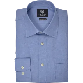 Royal Blue Basketweave Business Shirt