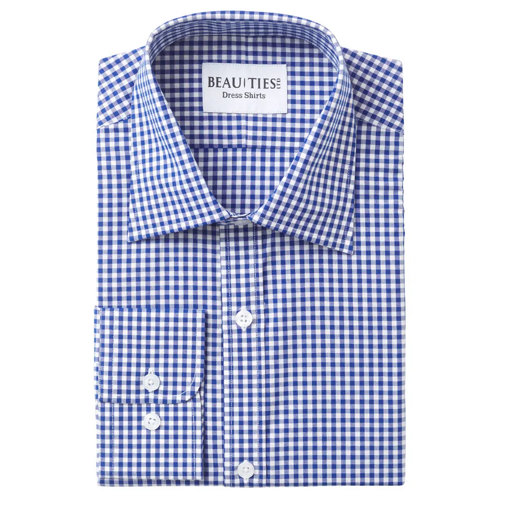 Royal Blue Gingham Dress Shirt