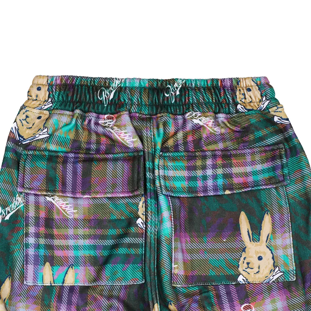 ROYAL FLEECE JOGGER PANTS BEAR RABBIT DARK CHECK