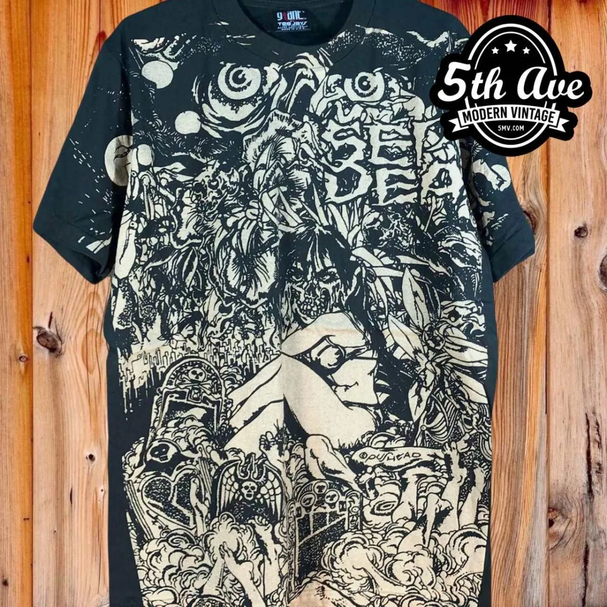 Sepultic Vision: Pushead x Septic Death Single Stitch All Over t shirt