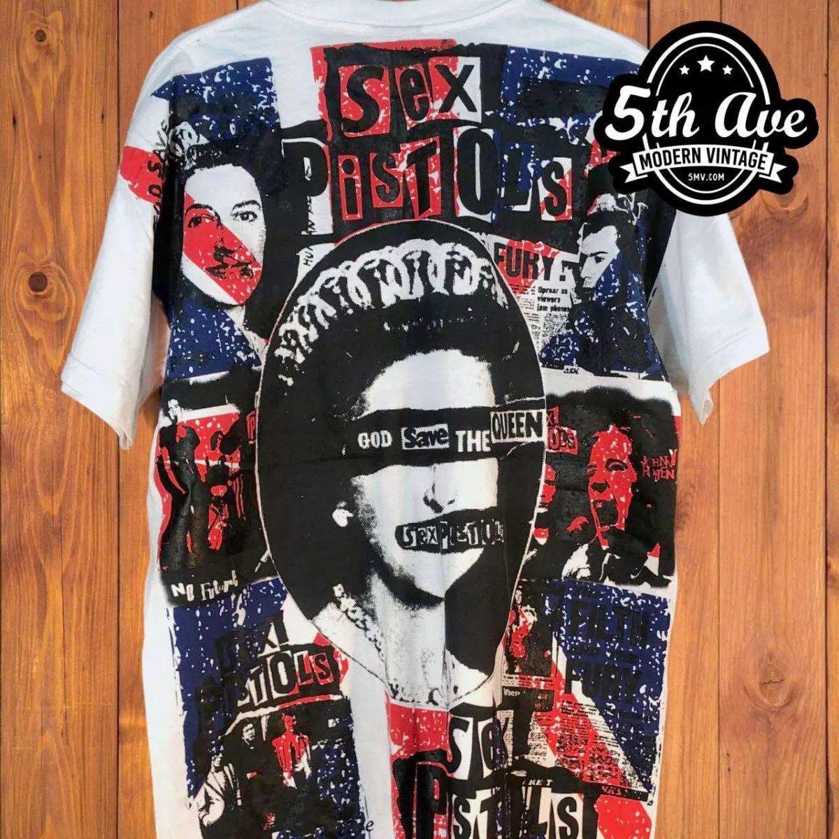 Sex Pistols God Save the Queen - AOP all over print New Vintage Band T shirt