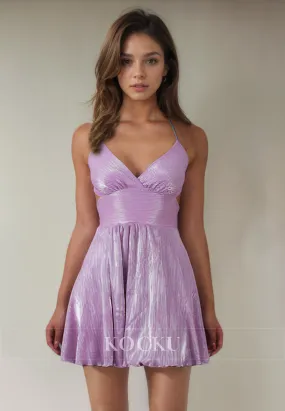 Sexy & Morden V-Neck Sleeveless Sparkly Party Homecoming Dress