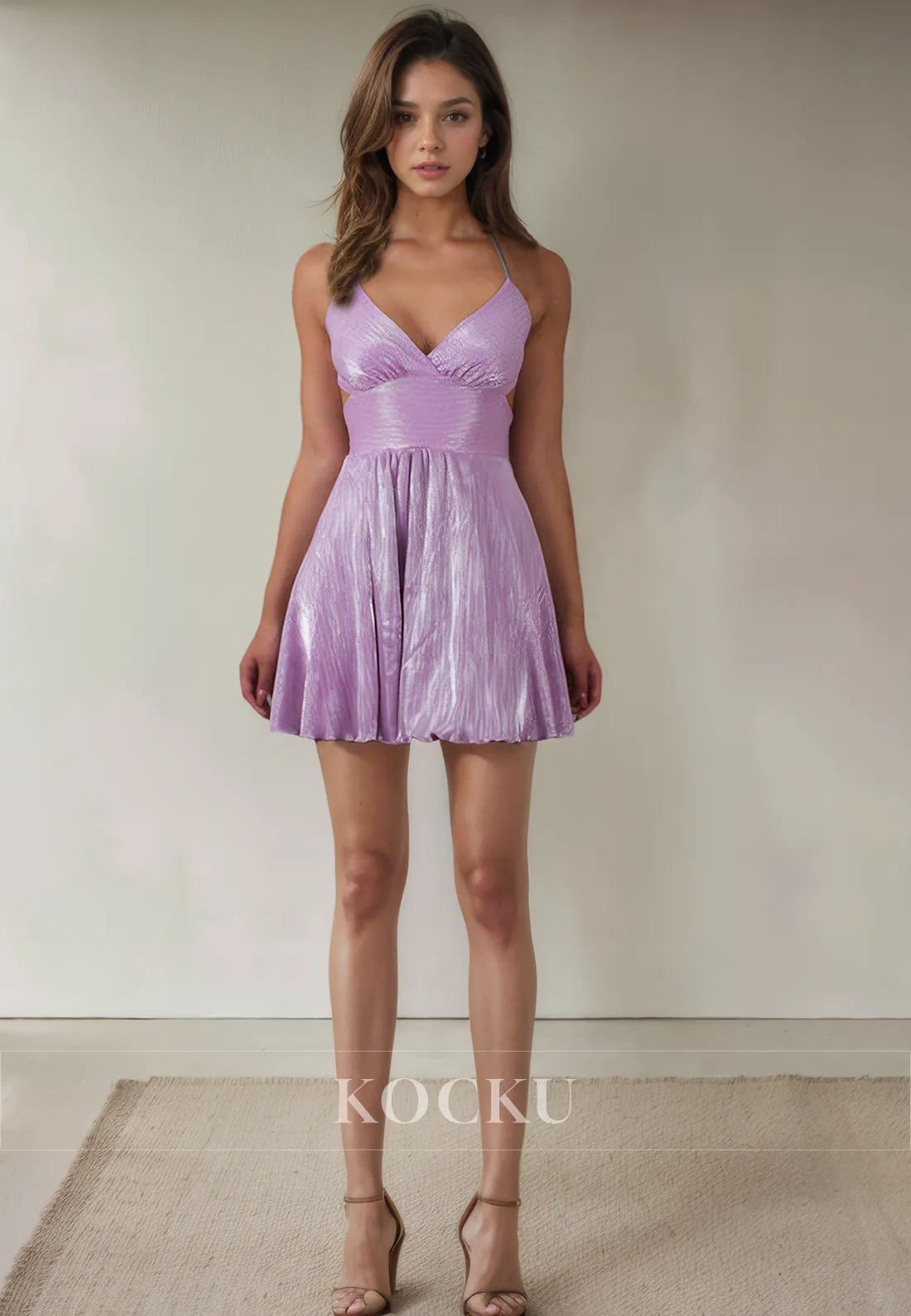 Sexy & Morden V-Neck Sleeveless Sparkly Party Homecoming Dress