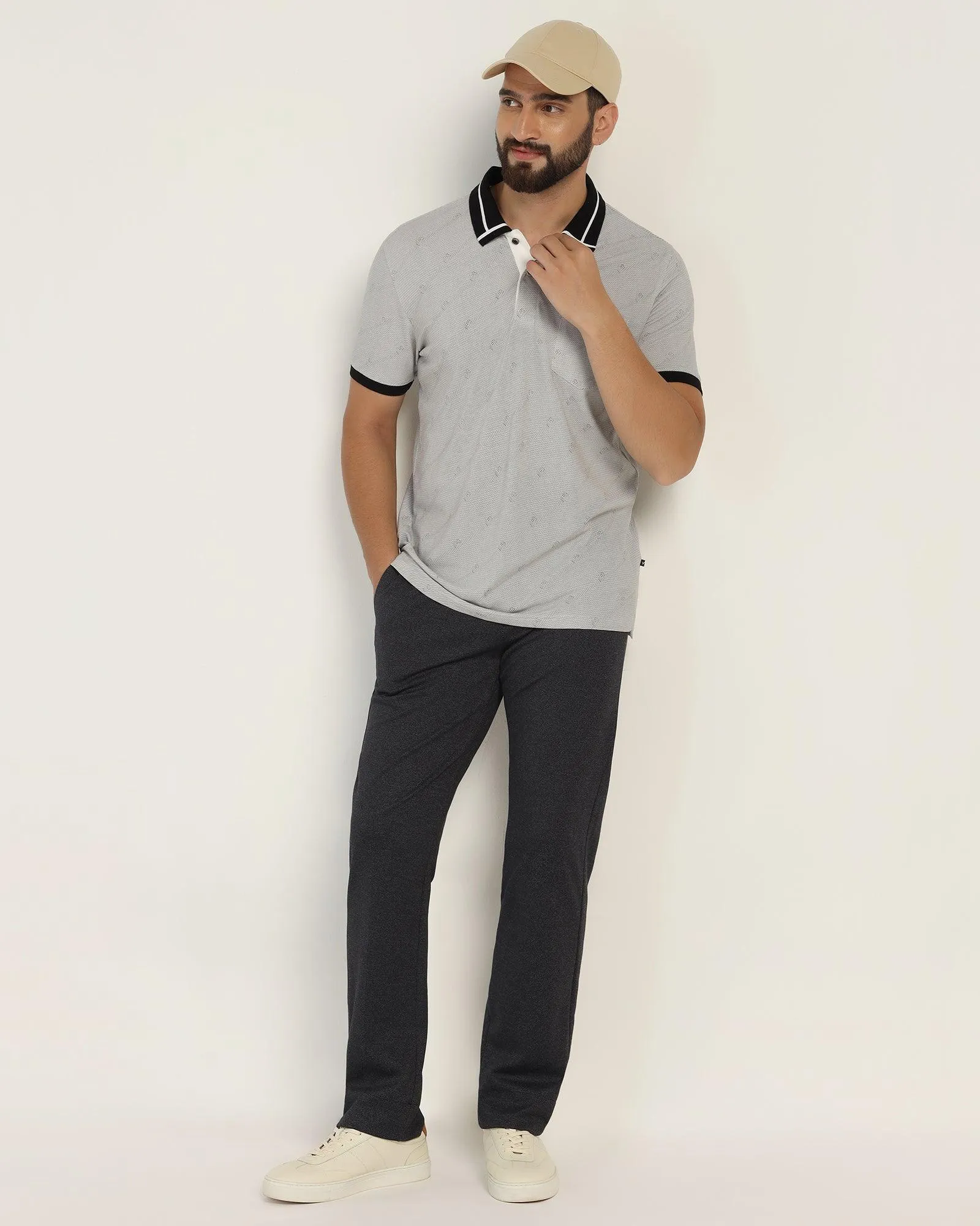 Slim Comfort B-95 Formal Navy Textured Trouser - Rover