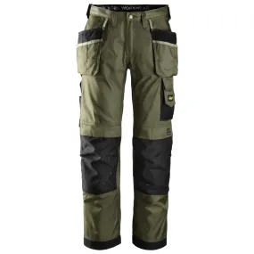 Snickers 3212 Craftsmen Holster Pocket Trousers, DuraTwill Olive Green/Black