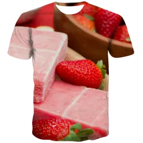 Sweet T shirts Men Gourmet Shirt Print Icecream Tshirt Printed Colourful Tshirts Novelty