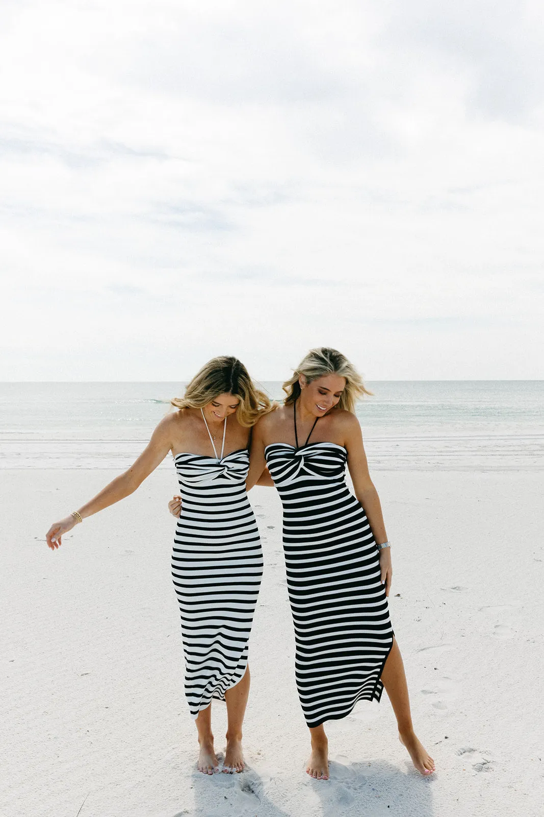 Take Chances Striped Dress - Black/White