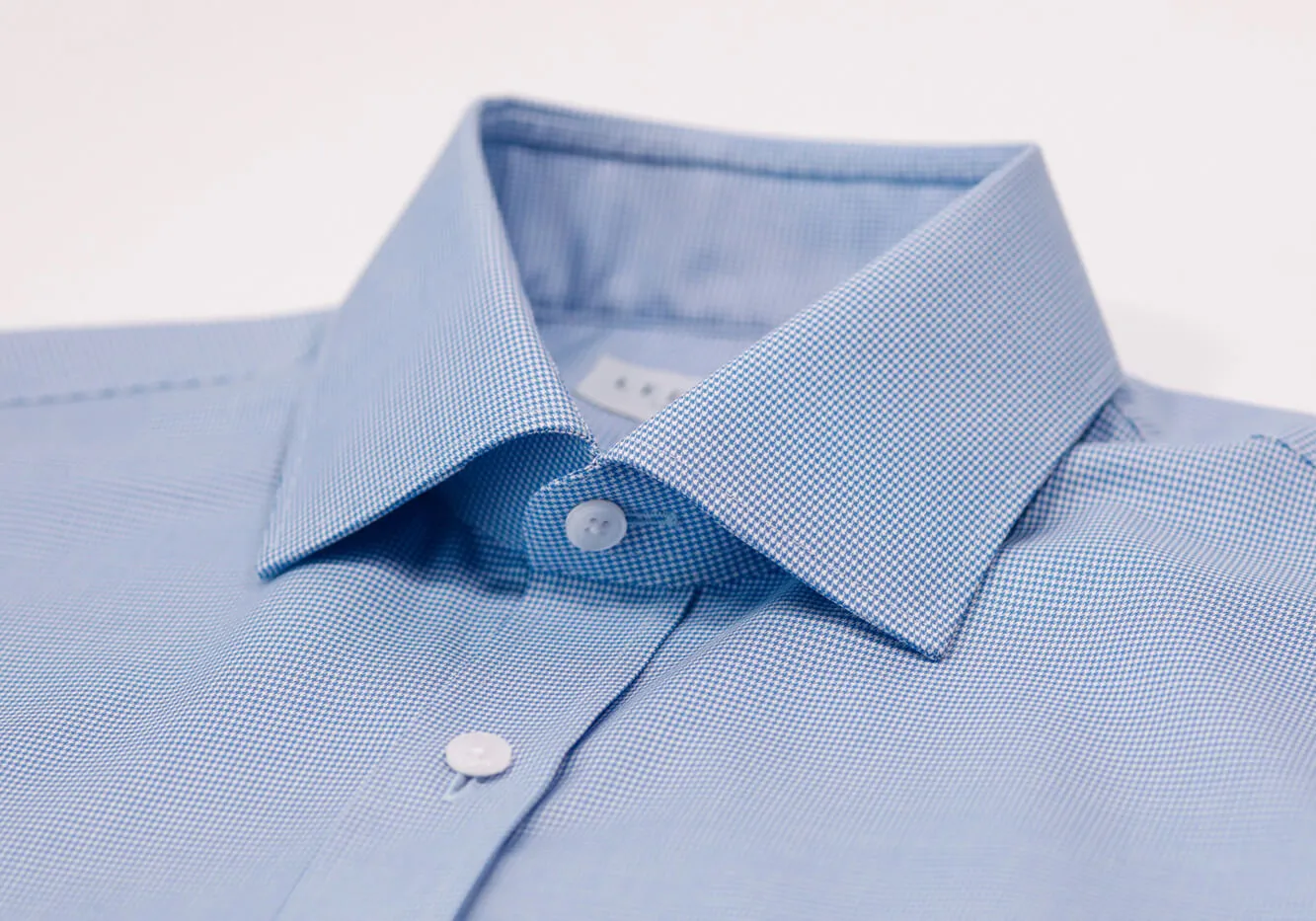 The Deep Blue Rourke Non Iron Houndstooth Custom Shirt with Pocket