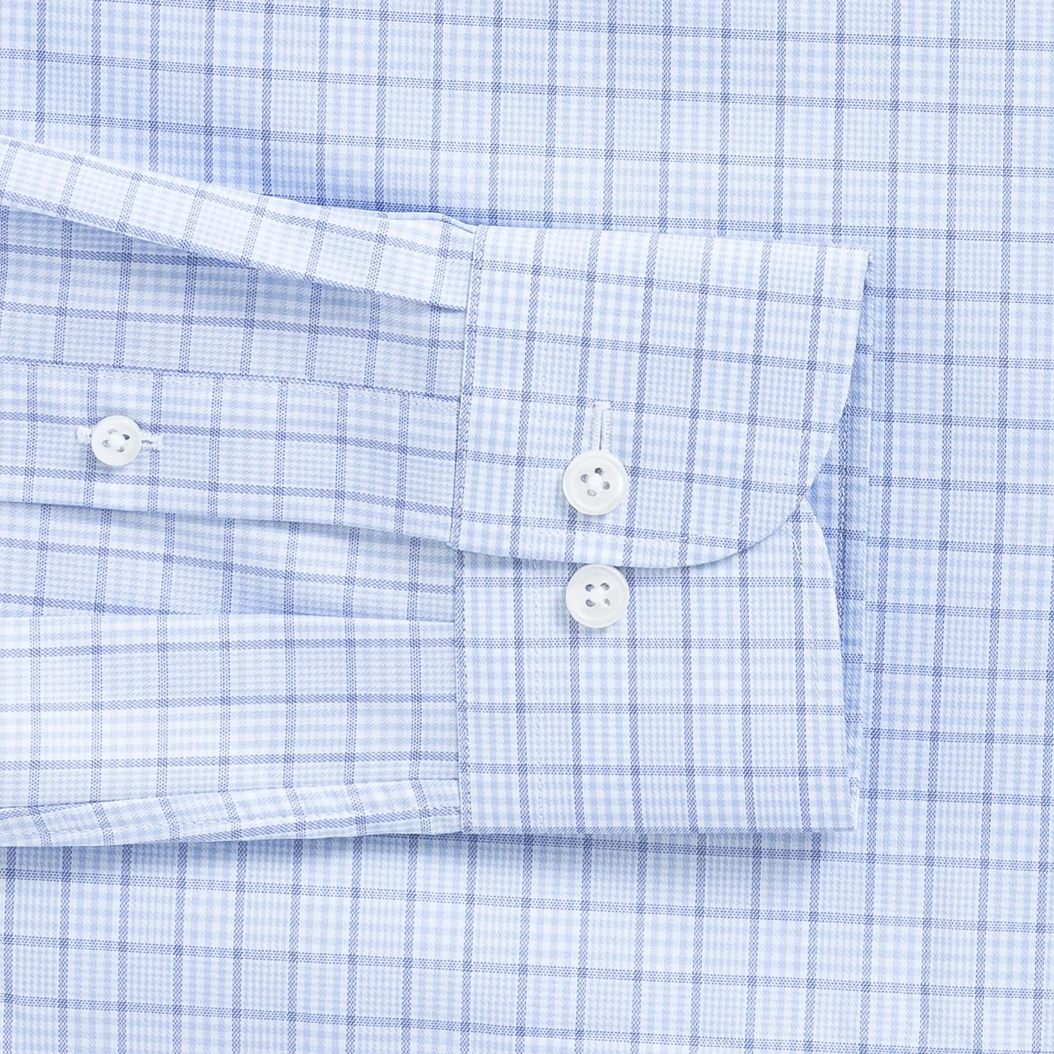 The Light Blue Thomas Mason Fritz Plaid Custom Shirt