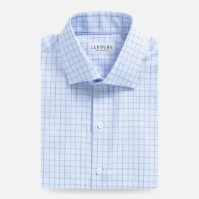 The Light Blue Thomas Mason Fritz Plaid Custom Shirt