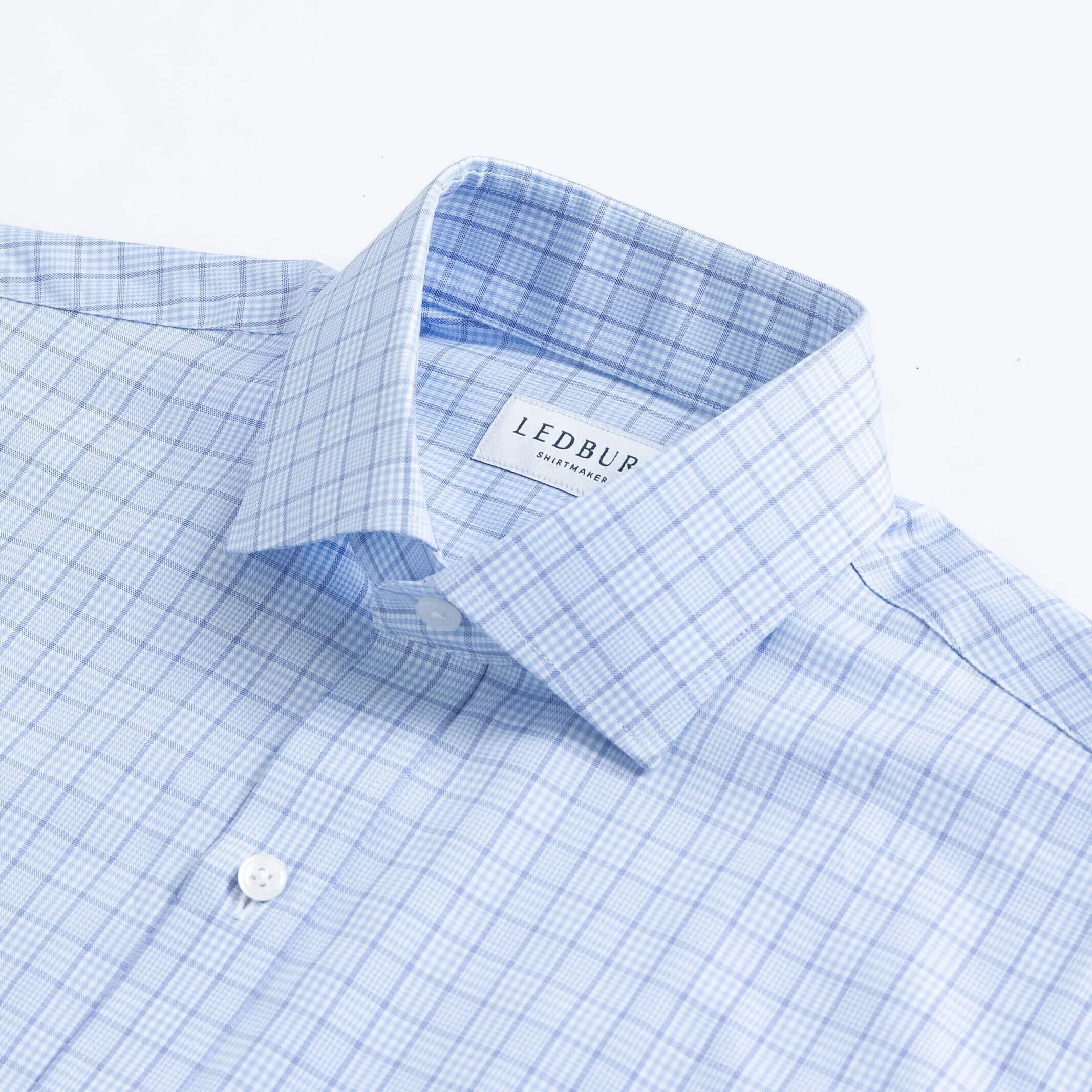 The Light Blue Thomas Mason Fritz Plaid Custom Shirt