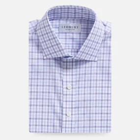 The Purple Arville Check Comfort Stretch Custom Shirt