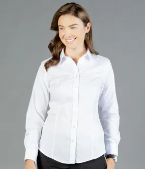 Ultimate White Long Sleeve Womens Shirt - Career Slim Fit