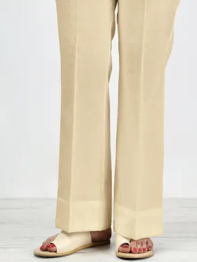 Unstitched Winter Cotton Trouser - Light Beige