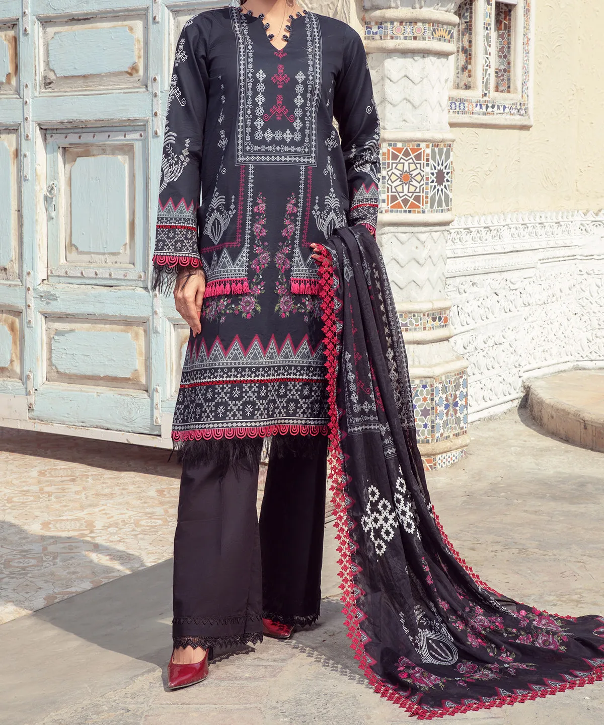 Women "ABIGAIL" Digital Printed 3 Piece Unstitched Suit