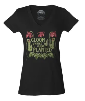 Women's Gloom Where You're Planted Vneck T-Shirt