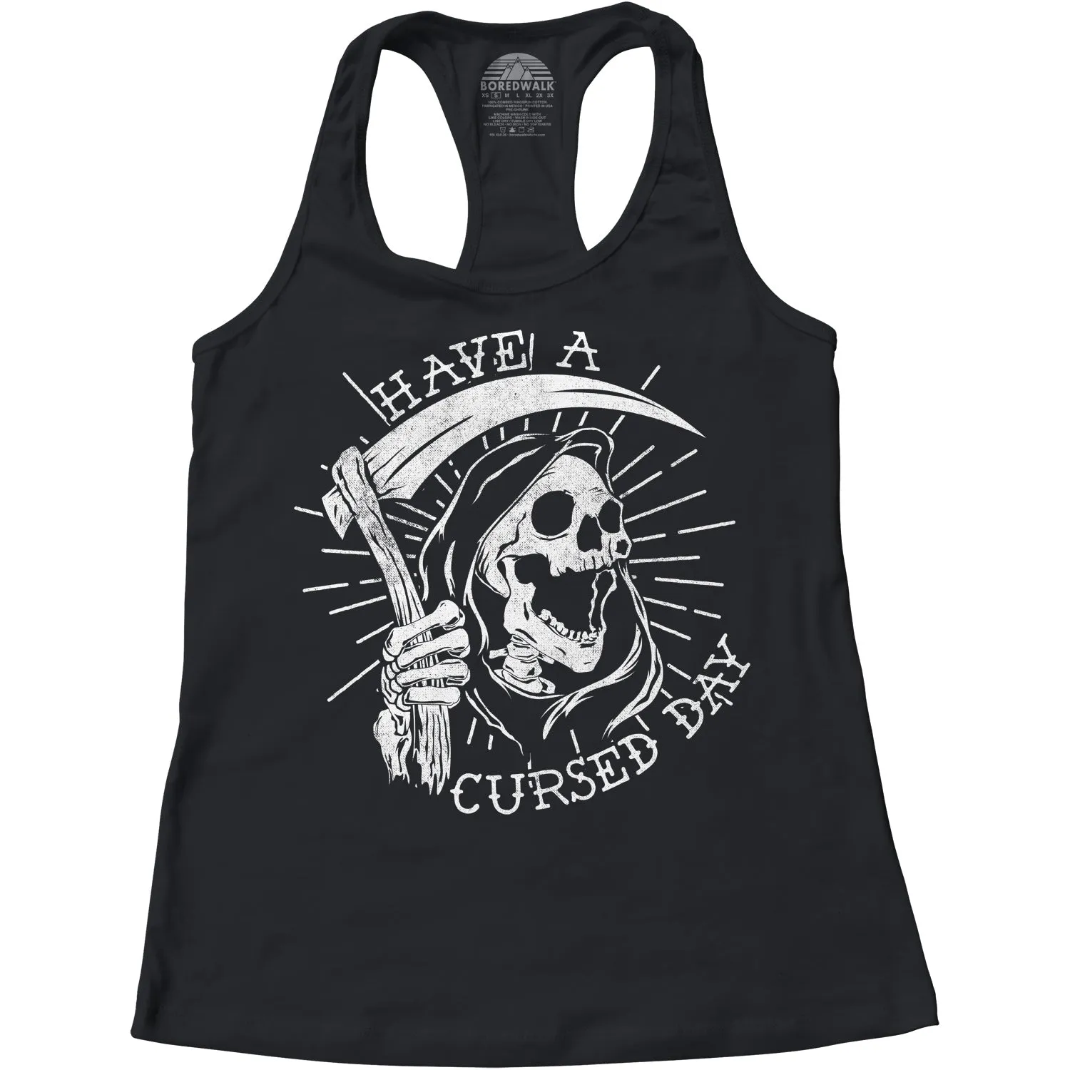 Women's Have a Cursed Day Racerback Tank Top