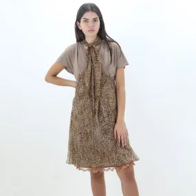 Women's Printed Dress,Brown