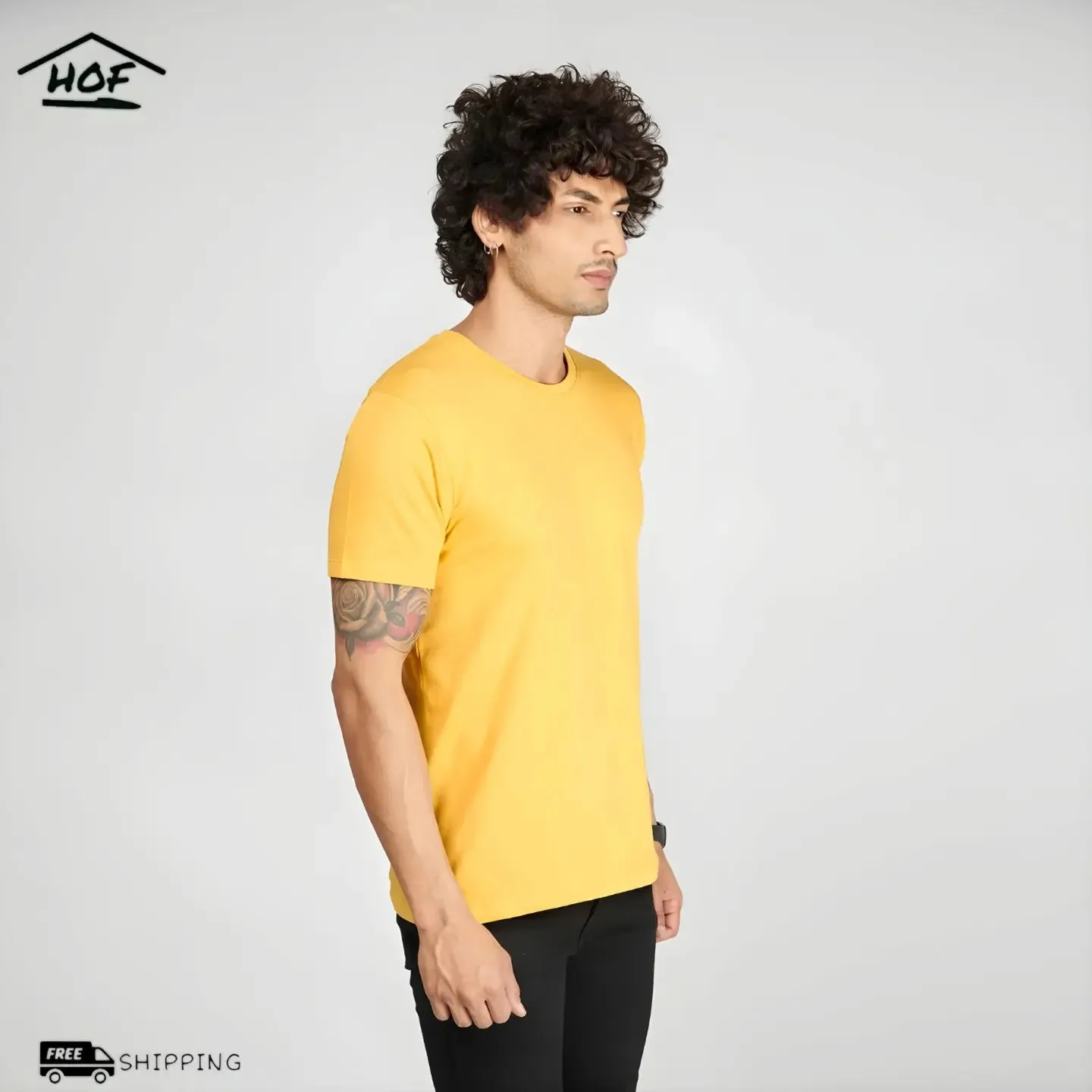 Yellow Half Sleeve T-Shirt