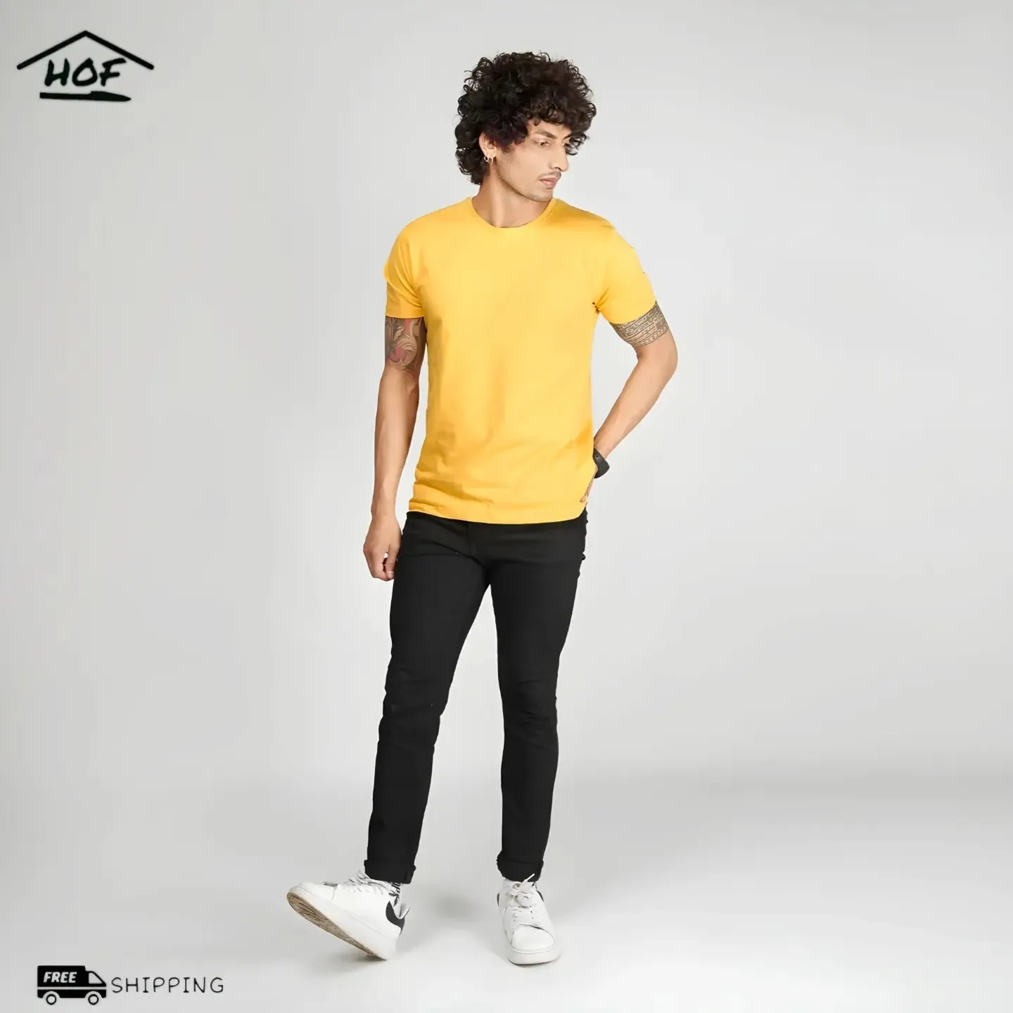 Yellow Half Sleeve T-Shirt