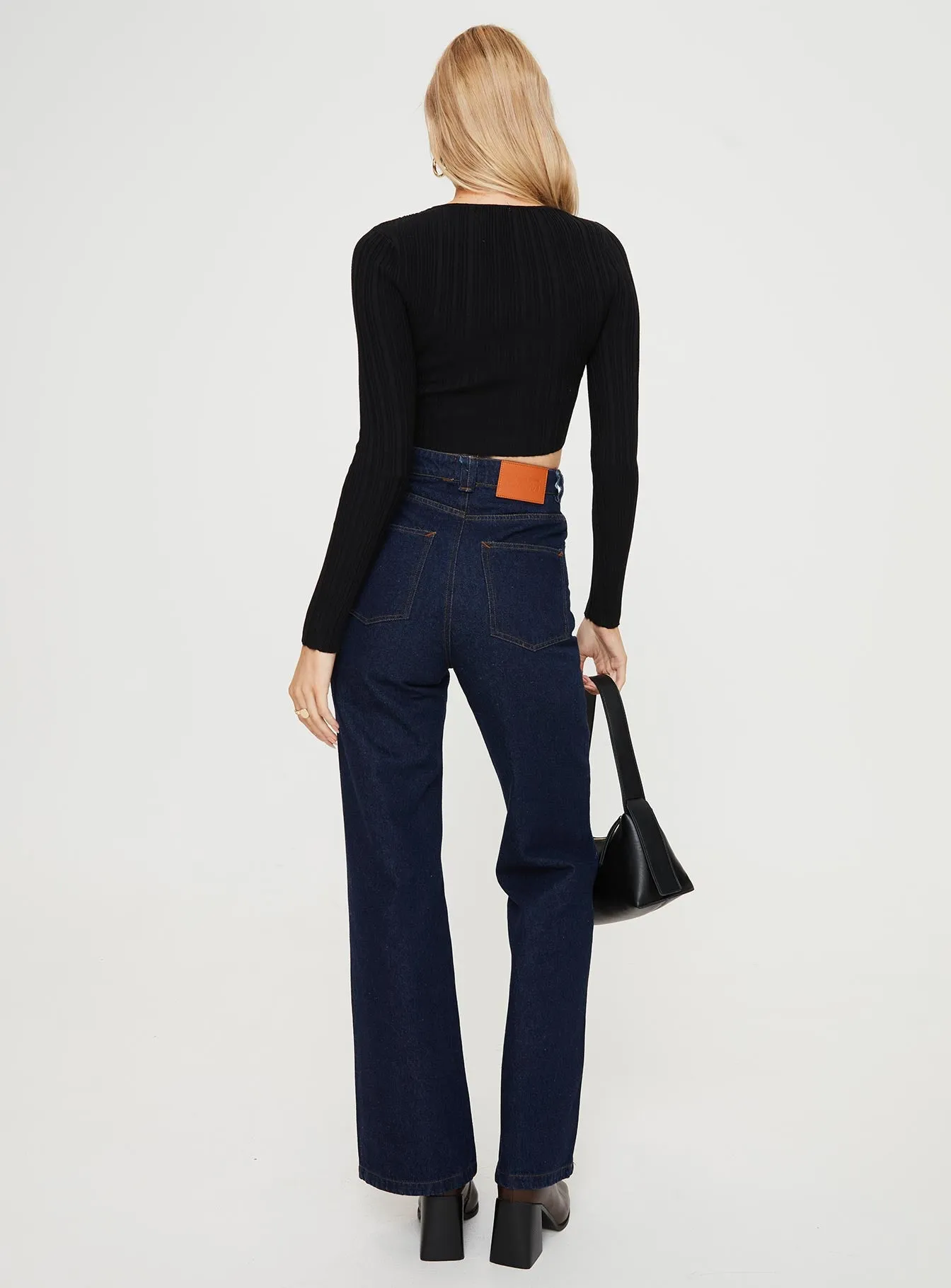 Zephee Wide Leg Jeans Dark Wash