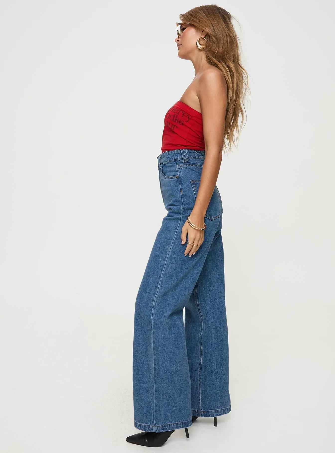 Zephee Wide Leg Jeans Light Wash Tall